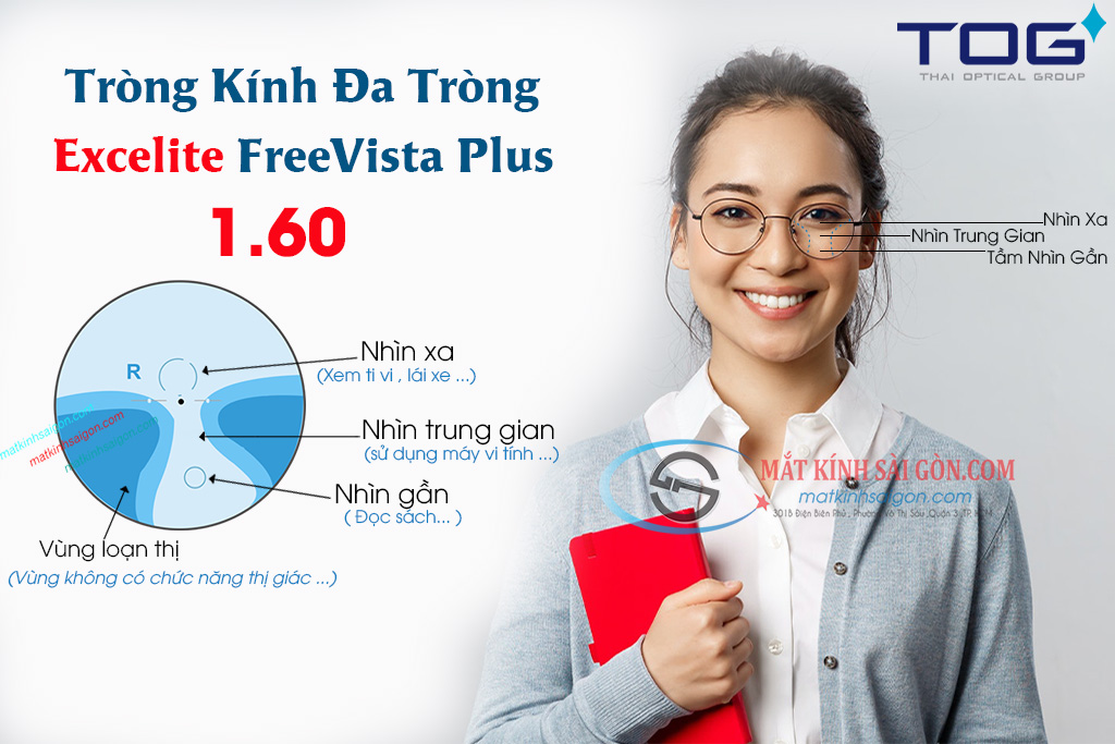 Tròng Kính Đa Tròng 1.60 FreeVista Plus